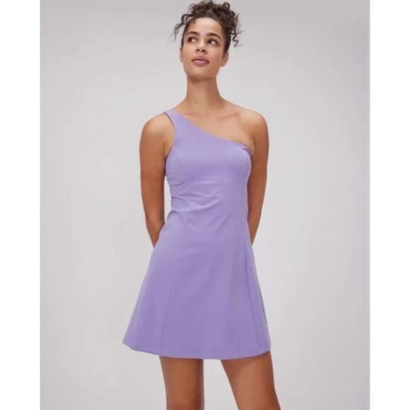 Outdoor Voices Dresses & Skirts - Outdoor Voices One Shoulder Dress - Lavender Women's sz. XL w/Built-in Shorts